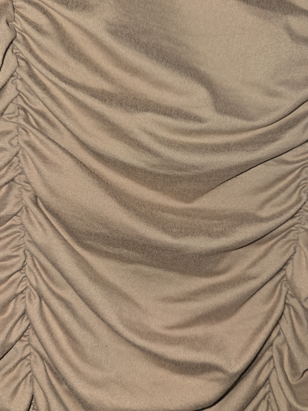 Fashion Nova Taupe Ruched Long-Sleeve Bodycon Dress - Picture 4 of 5